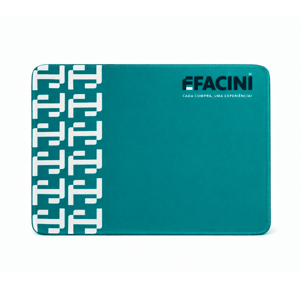 Mouse Pad Tech Series eFacini Base Emborrachada 220×180mm Azul Turquesa