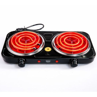 Fogão Cooktop Fogareiro Elétrico 2 Bocas 2500W - Portátil 110V e 220V