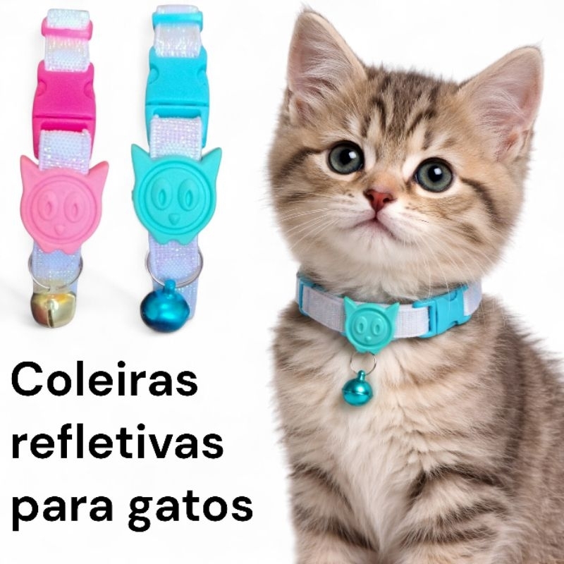 Coleiras para Gato Ajustável Elástico C/ Borrachinha Várias Cores em Oferta na Shopee