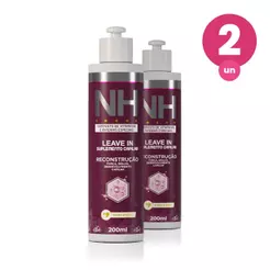 Kit 2 Leavein Reconstrução New Hair 200ml Suplemento Capilar Belkit