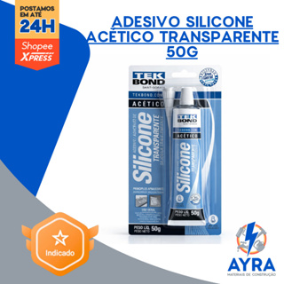 Adesivo Silicone Acético Transparente 50g | Vedação Impermeável para Pia, Box e Banheiro em Oferta na Shopee