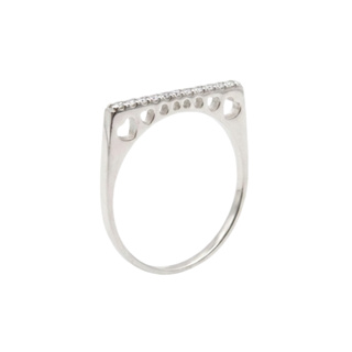Anel Feminino Corações Vazados Cravejados Prata 925 Minimalista e Moderna em Oferta na Shopee