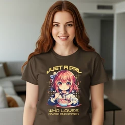 Camisa “JUST A GIRL” Feminino Estampa Moderna Confortável