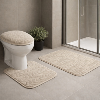 Kit 3 Tapetes Jogo Para Banheiro Antiderrapante em Oferta na Shopee