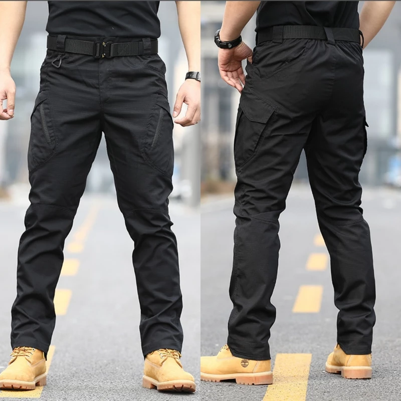 Calça Cargo Masculina Trilha Outdoor Calça X9 Tática à Prova de Vento e Água com Bolsos Múltiplos