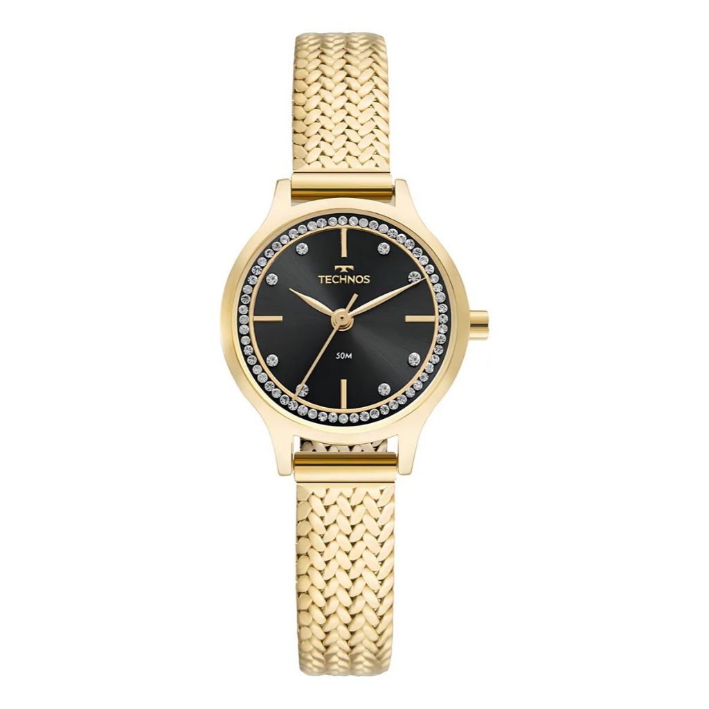 RELÓGIO TECHNOS FEMININO DOURADO MINI CRISTAIS GL30FR/1P RELÓGIO TECHNOS FEMININO DOURADO MINI CRISTAIS GL30FR/1P