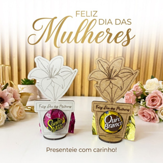 Lembrancinha Dia da Mulher em MDF Porta Bombom Presente Delicado para Eventos e Empresas em Oferta na Shopee