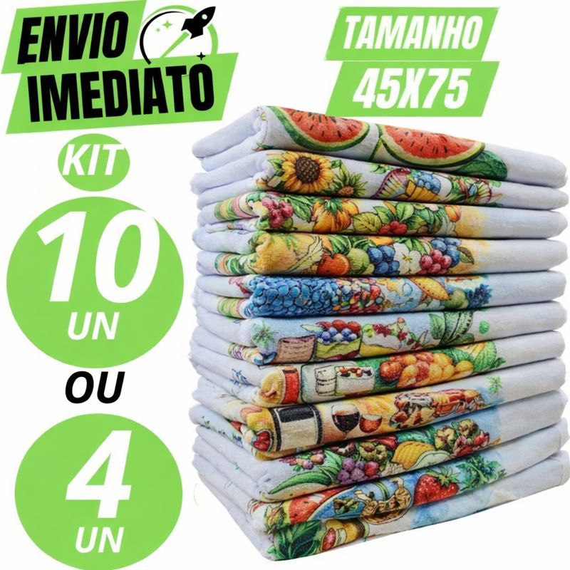 Kit Pano Prato Estampado Grande Panos Premium 100% Algodão Cozinha Copa em Oferta na Shopee