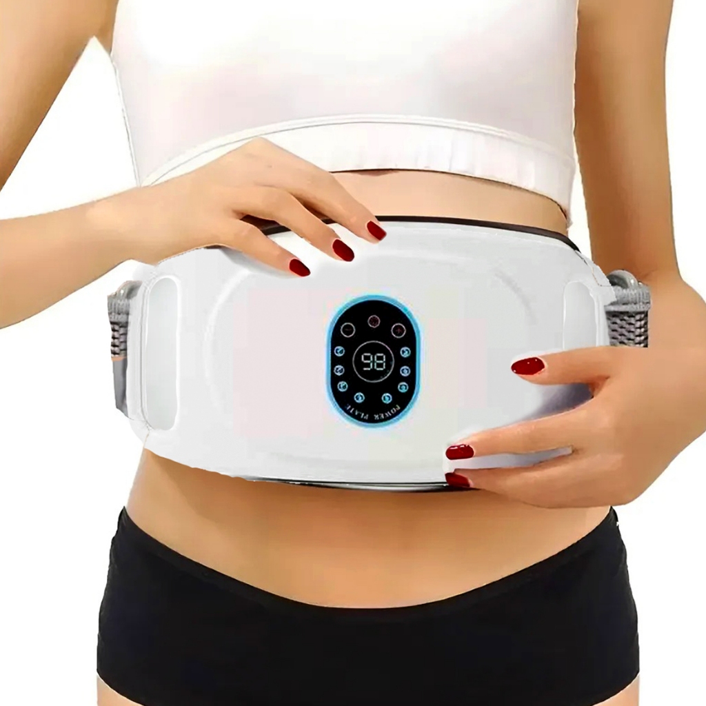 Cinto Massageador Modelador Abdominal Definição Vibração Recarregável USB em Oferta na Shopee