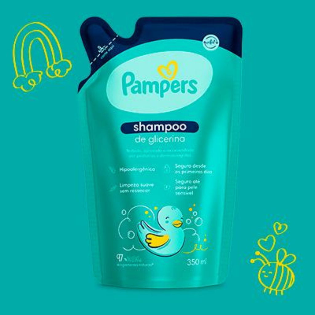 Shampoo Refil Glicerina Pampers 350ml