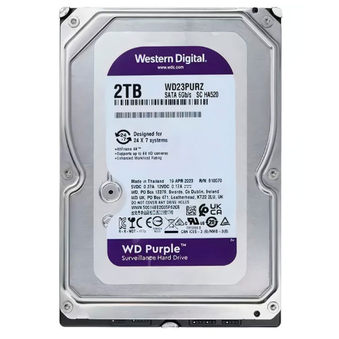 HD WESTERN DIGITAL PURPLE 2TB WD23PURZ 256MB 5400RPM SATA3