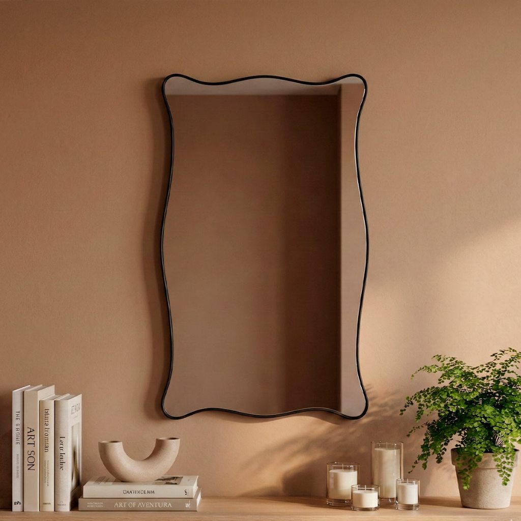Espelho Orgânico De Parede Sala Lavabo 60x80cm Mod. Paris em Oferta na Shopee