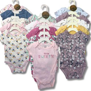 Kit 5 Peças Body Manga Curta Estampado Feminino 100% Algodão Premium em Oferta na Shopee