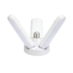 Lâmpada Luminária Led Pétala 38w 3 folhas Bivolt Branco Frio 6500k