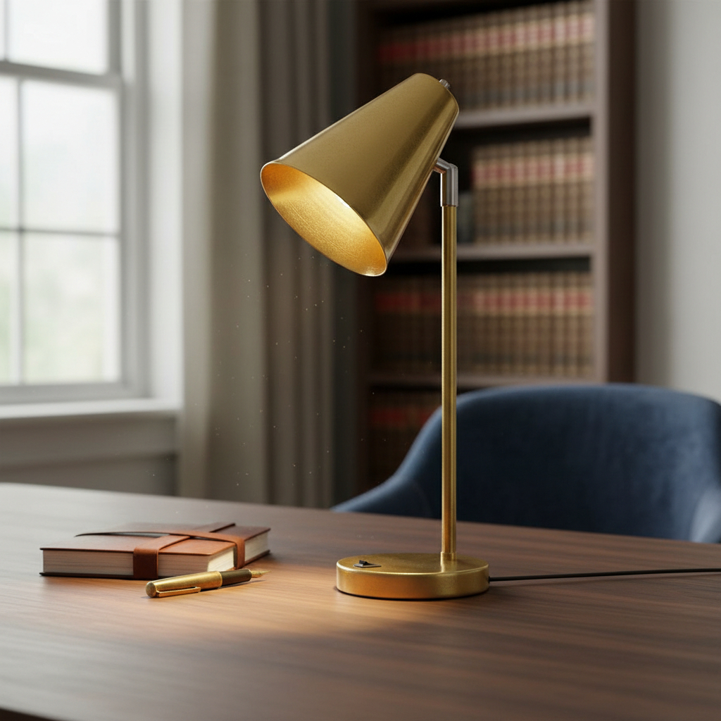Imagem Abajur luminária de Mesa Elegante Direcionável Articulada Decoração Estudo ou leitura Casa Sala Quarto Escritório