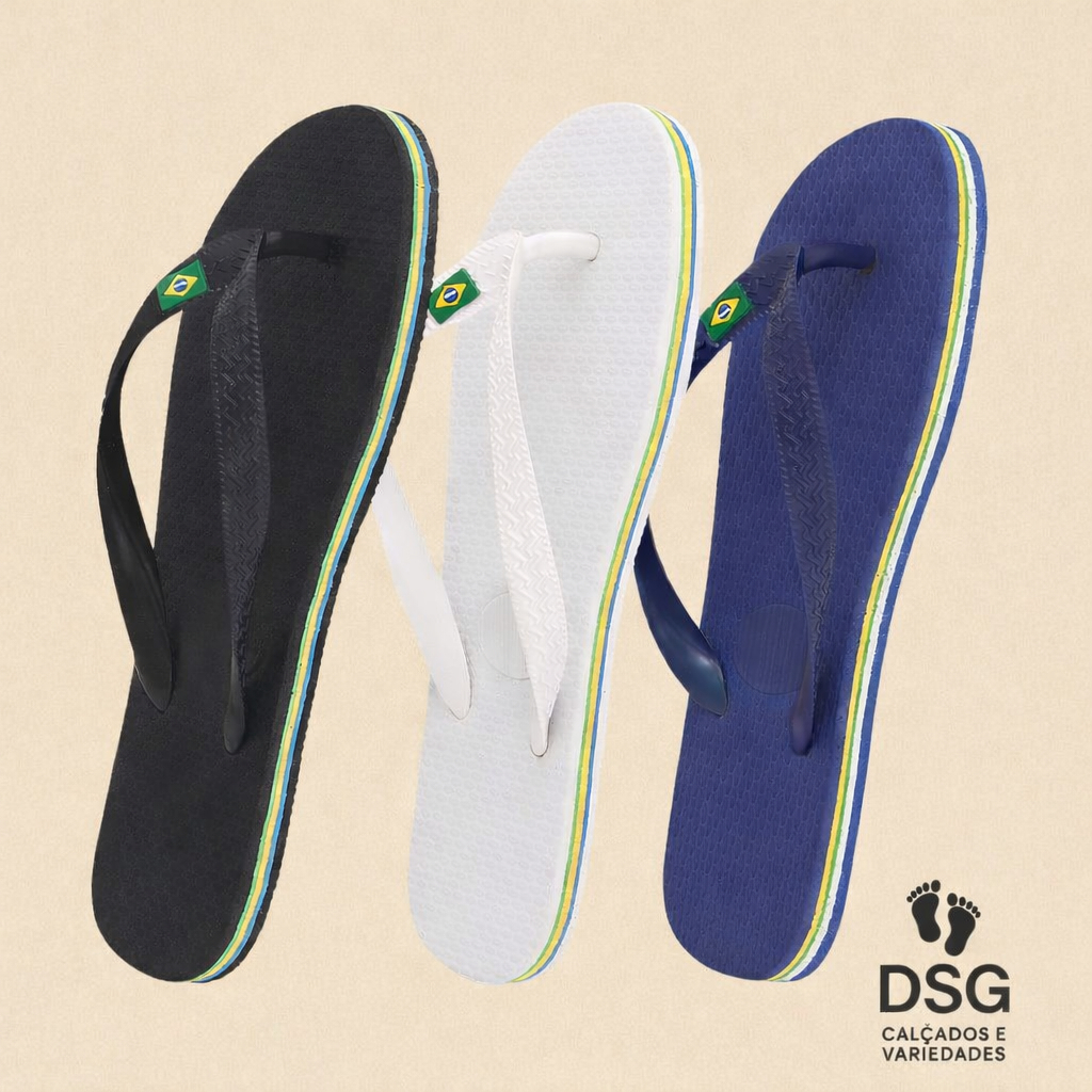 1 Par de chinelo liso casual unisex em Oferta na Shopee