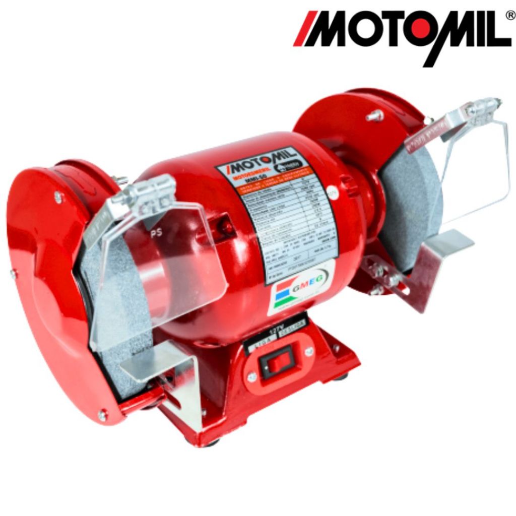 Motoesmeril 6 Pol 150mm 360W Motomil MMI-50 220V Esmeril de Bancada Profissional