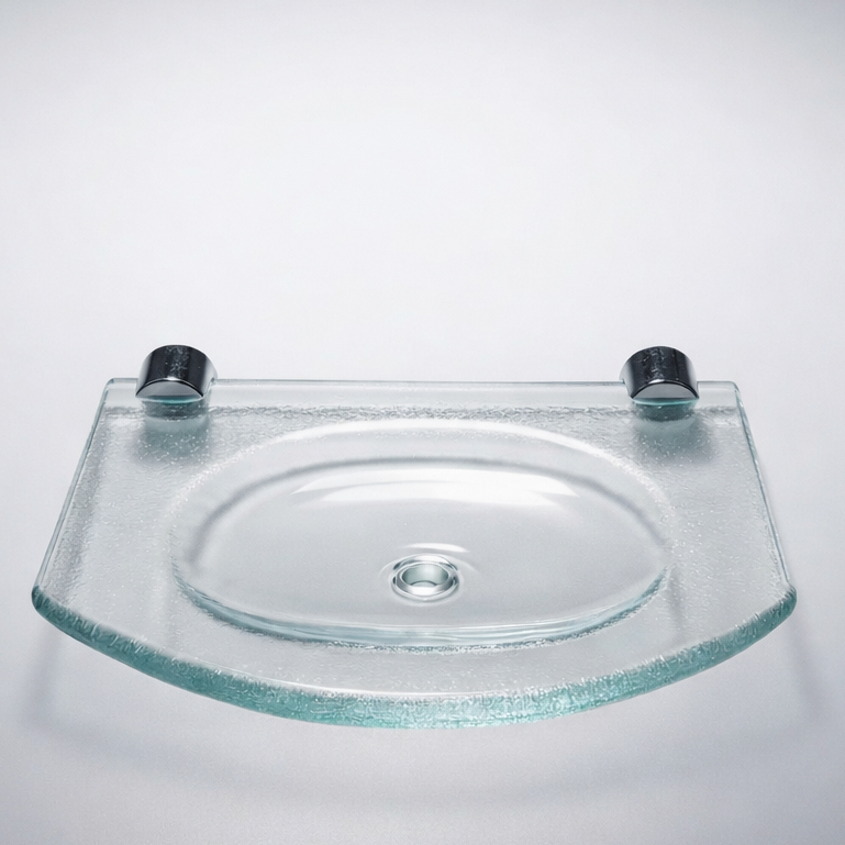 Porta Sabonete Redondo - Vidro Incolor - 11x15cm 8mm em Oferta na Shopee