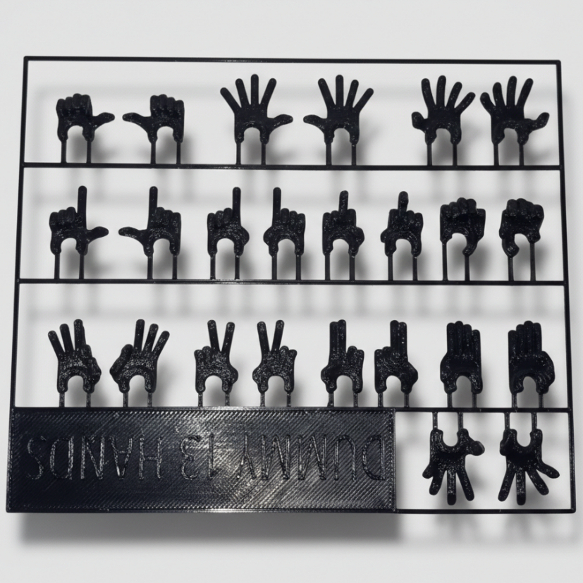 Kit de Mãos para Boneco Dummy 13 Articulado –  24 Und. Acessórios Compatíveis Action Figure