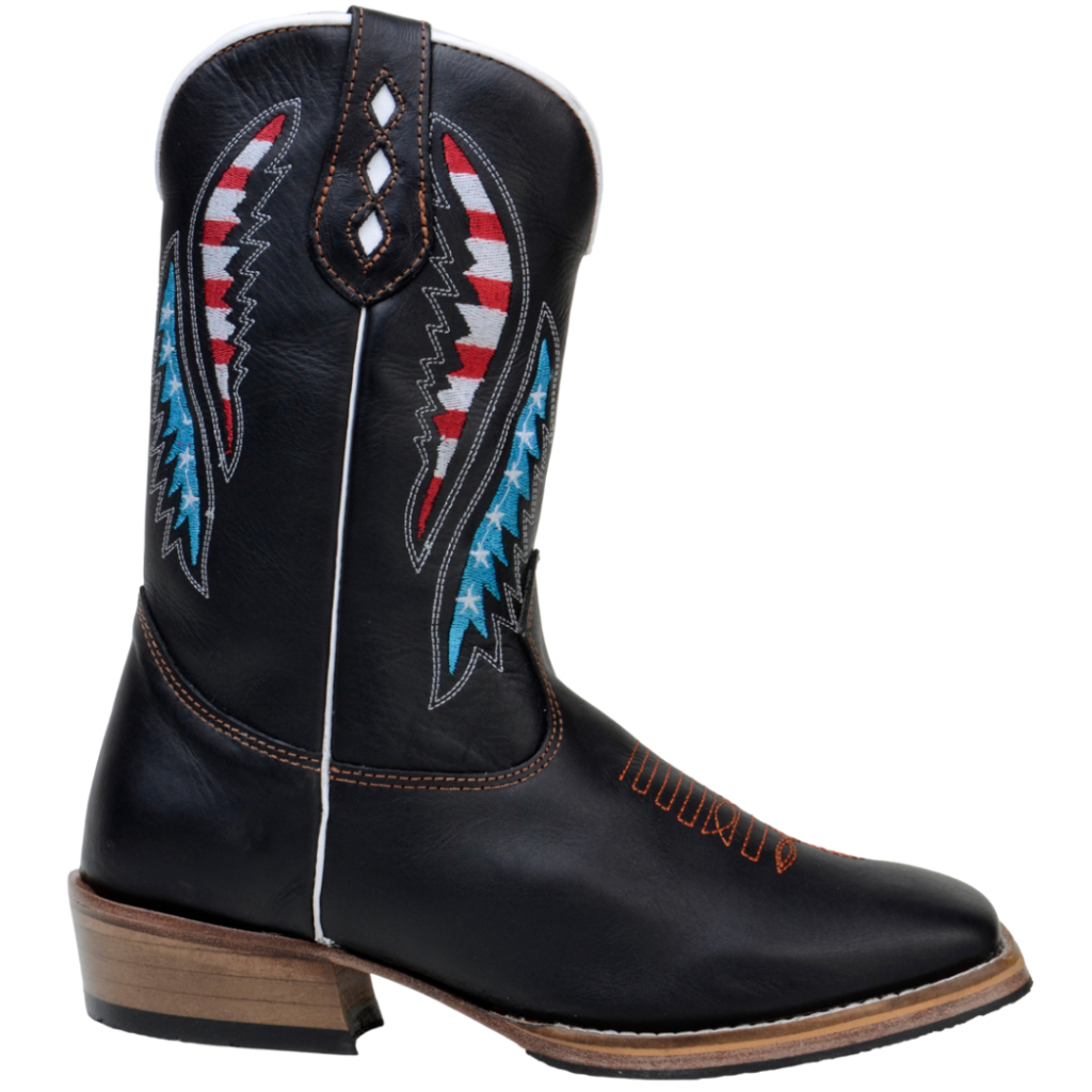 Bota Texana Couro Legitimo Sola Carrapeta Country Django Bordada