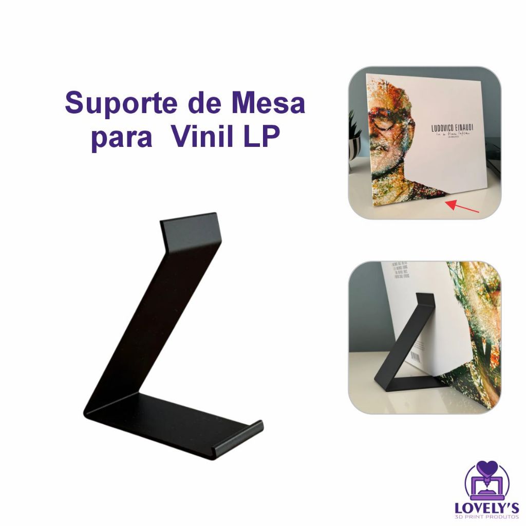 Suporte de Mesa Expositor para Disco de Vinil LP