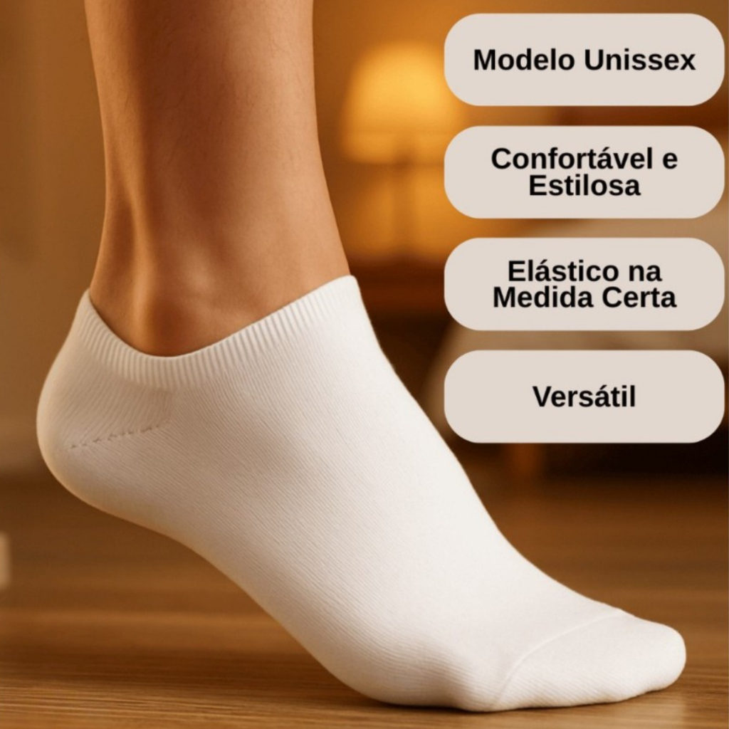 Kit 1 a 12 Pares Meia Soquete Masculina e Feminina Cano Curto Confortável, Respirável – 35 ao 46 Premium em Oferta na Shopee