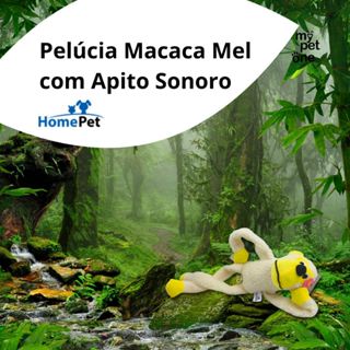 Brinquedo Pelúcia Macaca Mel Apito Sonoro - Tam. Único em Oferta na Shopee