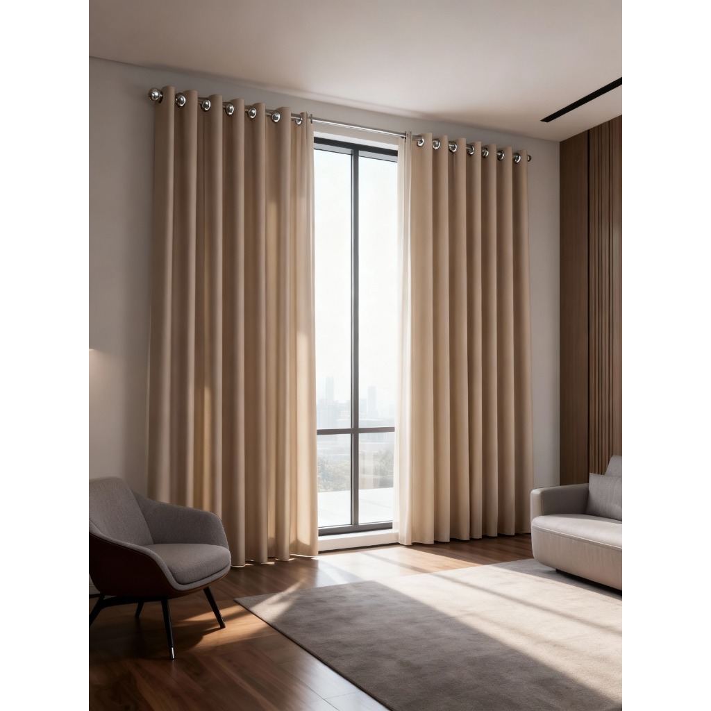 Cortina Blackout em Tecido Premium Corta Luz 100% Blecaute com Ilhós para Varão