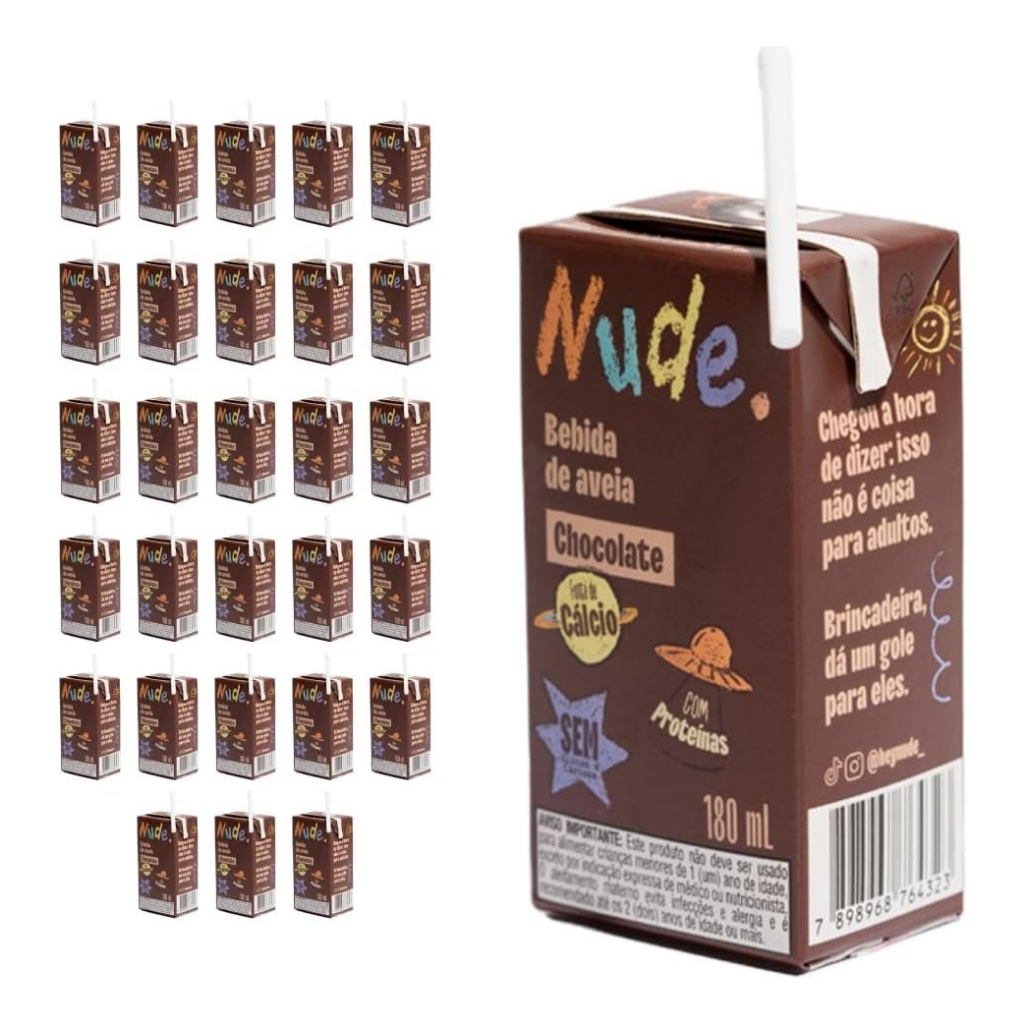 Imagem Nude Nudinho Leite de Aveia de Chocolate 180ml - Pack 27x