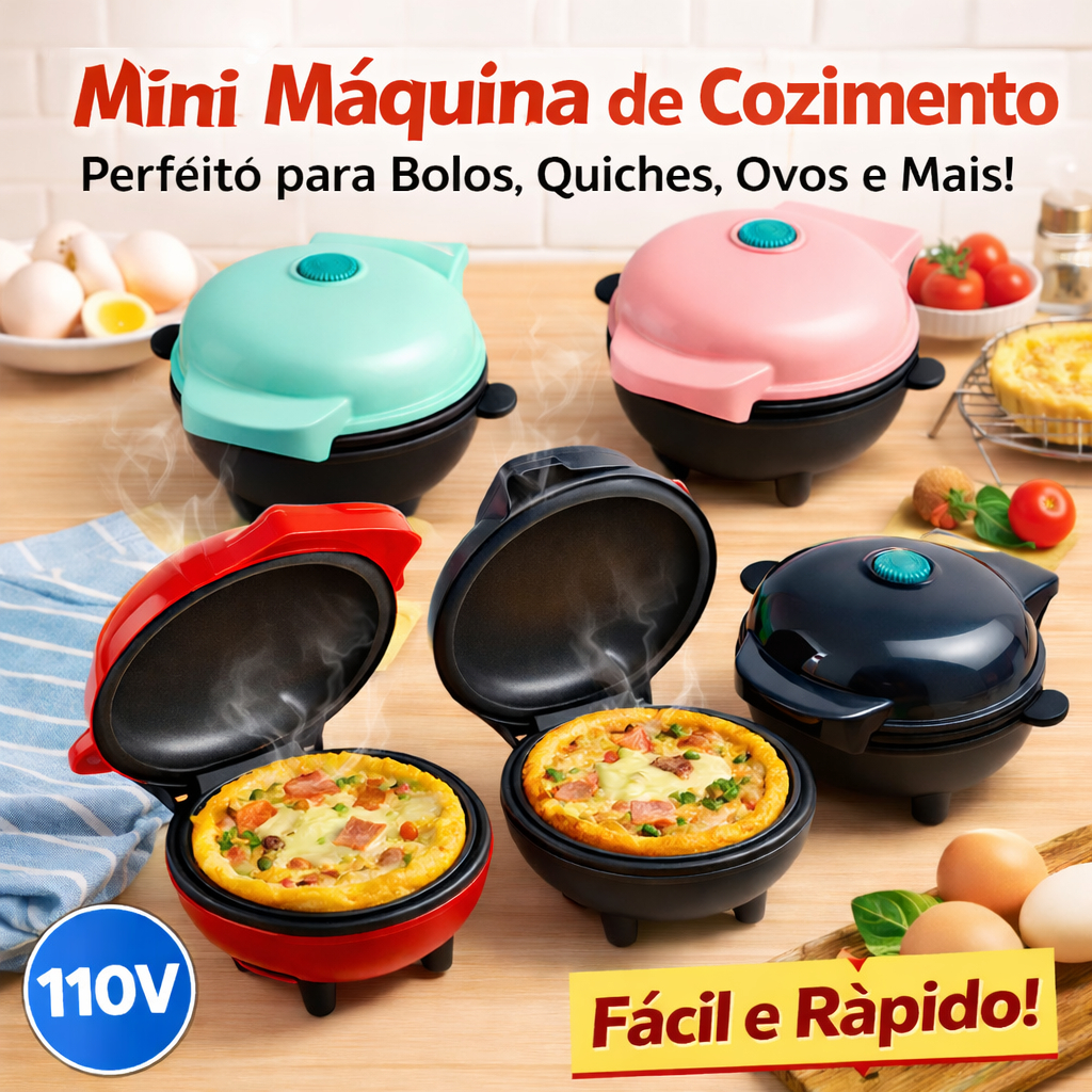 Mini elétrica antiaderente máquina de cozimento de bolo quiche/forno/máquina de ovo mini ferro 110v em Oferta na Shopee