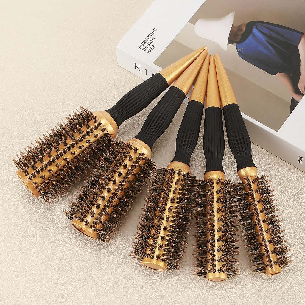 【MODELO EVOLUÇÃO】KIT 5 UNIDADES Escovas profissionais Cerdas de javali e nylon Borracha Estendida em Oferta na Shopee