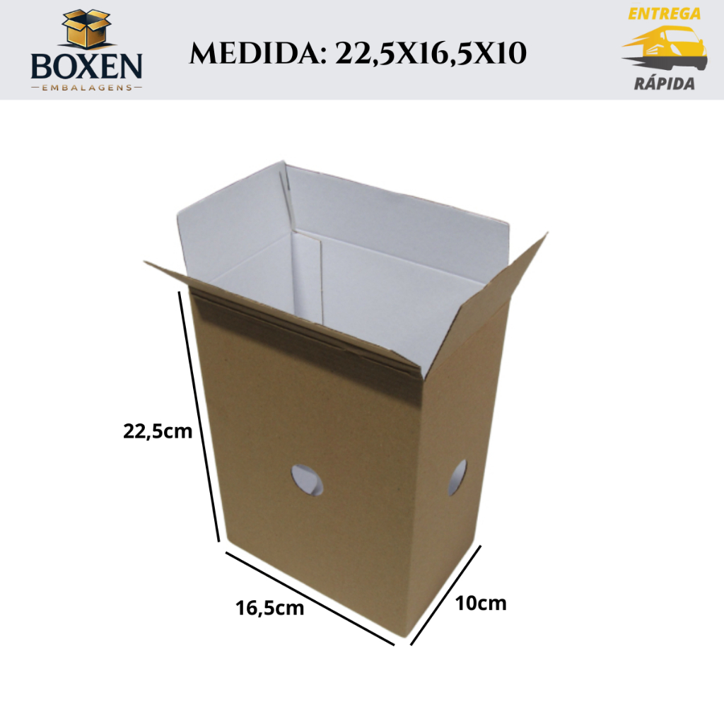 Kit 10 Caixa de Papelão para Sorvetes e Picolés - 22,5X16,5X10 Armazenamento Seguro em Oferta na Shopee