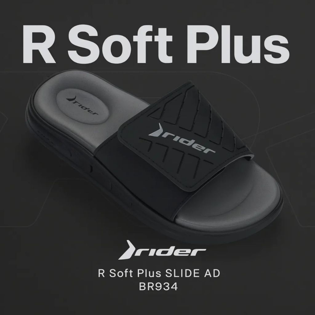 Chinelo Slide Masculino Rider Ajuste Velcro Palmilha Ortopédica PU Bom Para Esporão E Facite Plantar