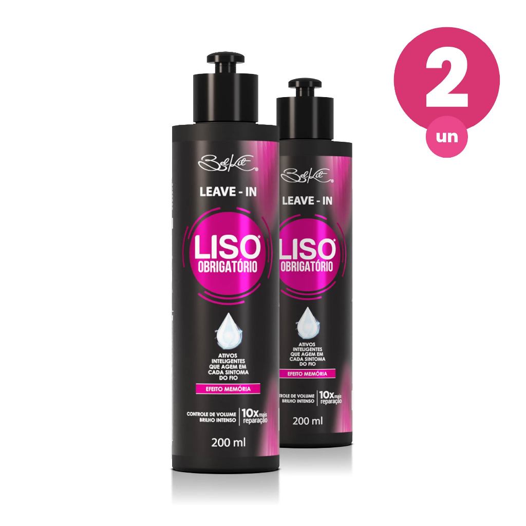 Kit 2 Leave In Liso Obrigatorio 200ml Belkit