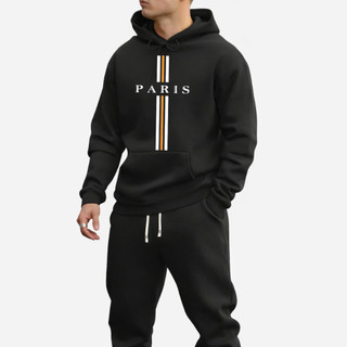 Moletom Blusa De Frio Paris 3 Linhas Flanelado Canguru Algodão ENVIO IMEDIATO