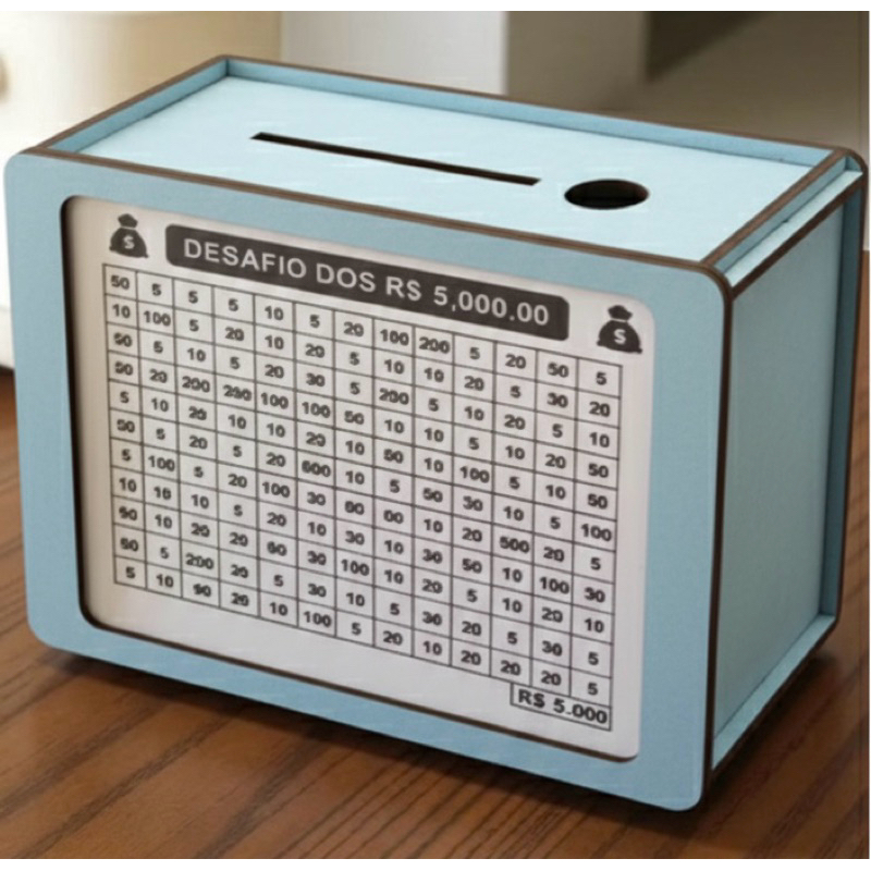 WoodBox Cofre Desafio Japones 5000 10000 1000 em Oferta na Shopee