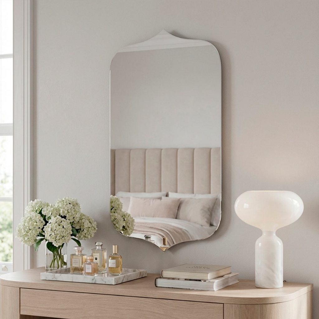 Espelho Grande Decorativo Orgânico Pinterest 60x80 Mod. Bali Para Banheiro Sala 
