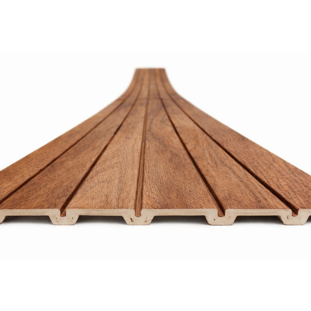 KIt 1 Painéis Ripados WPC Freijó 96x25cm 10mm - Revestimento Decorativo Parede Sala Quarto em Oferta na Shopee