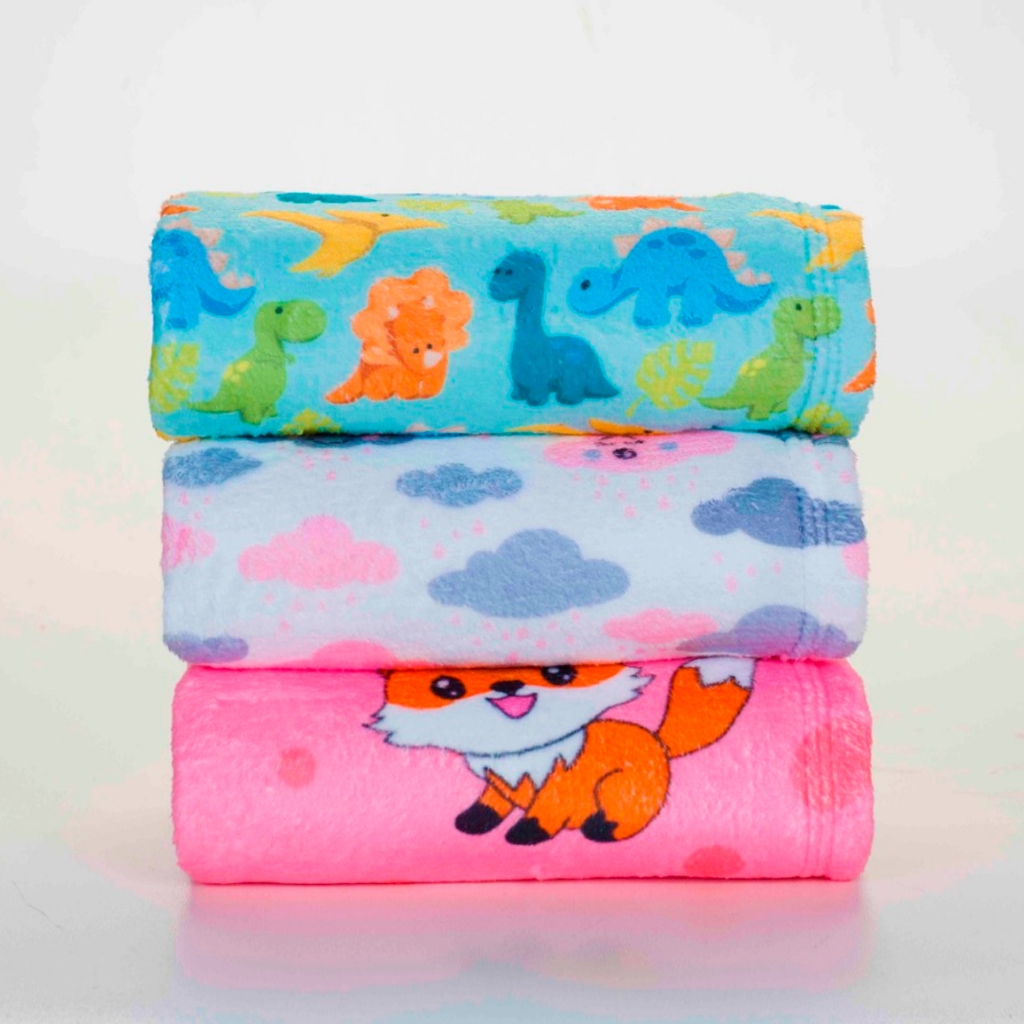 2 Manta Cobertor Bebe Infantil Microfibra Antialérgico Preço Baixo Manta Cobertor Soft Infantil