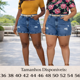 Short Com Cinto Femino Jeans Cintura Alta Modeladora Bolsos Reais Modealgem Blogueira Empinna Bumbum em Oferta na Shopee