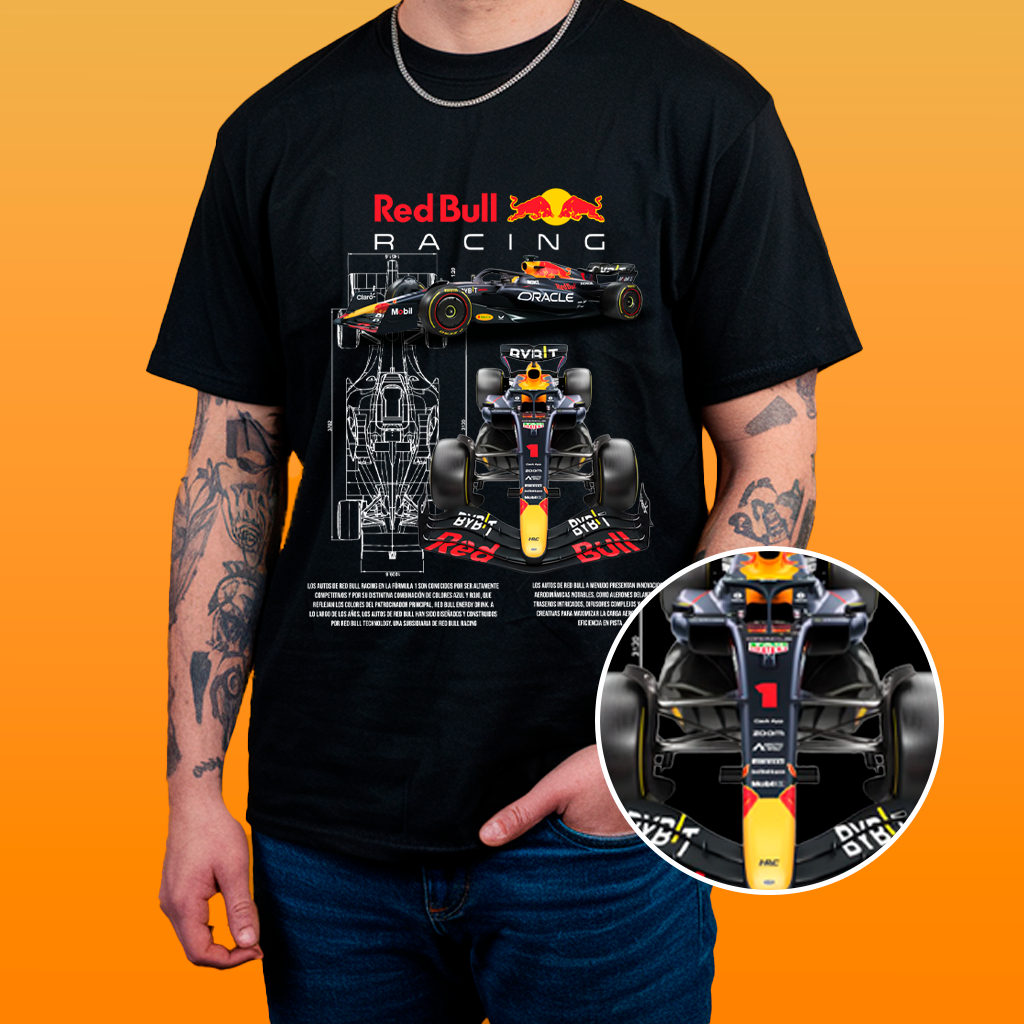 Camisa Estampa de Carro - RED BULL 3 Algodão 30.1