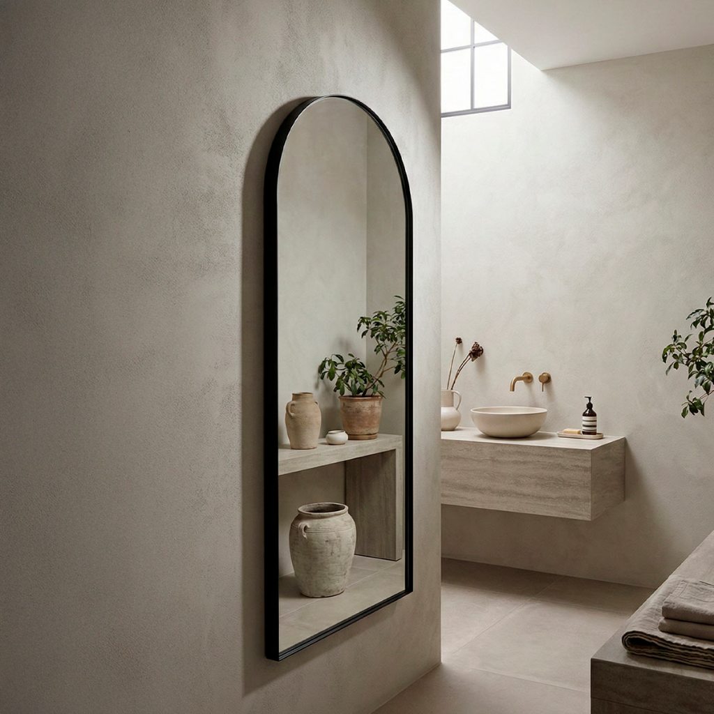 Espelho para Casa Moderna Modelo Vitral de Parede Resistente Grande Maquiagem Bancada 110x50cm em Oferta na Shopee