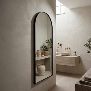 Espelho para Casa Moderna Modelo Vitral de Parede Resistente Grande Maquiagem Bancada 110x50cm em Oferta na Shopee