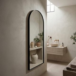 Espelho para Casa Moderna Modelo Vitral de Parede Resistente Grande Maquiagem Bancada 110x50cm