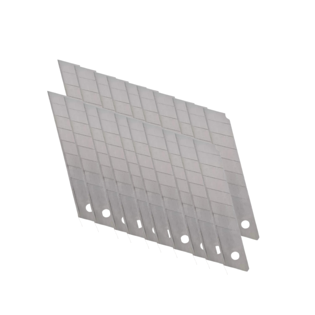 Kit 20 Lâminas para Estilete 18mm Afiadas Resistente Corte Preciso Ferramenta Escritório Premium