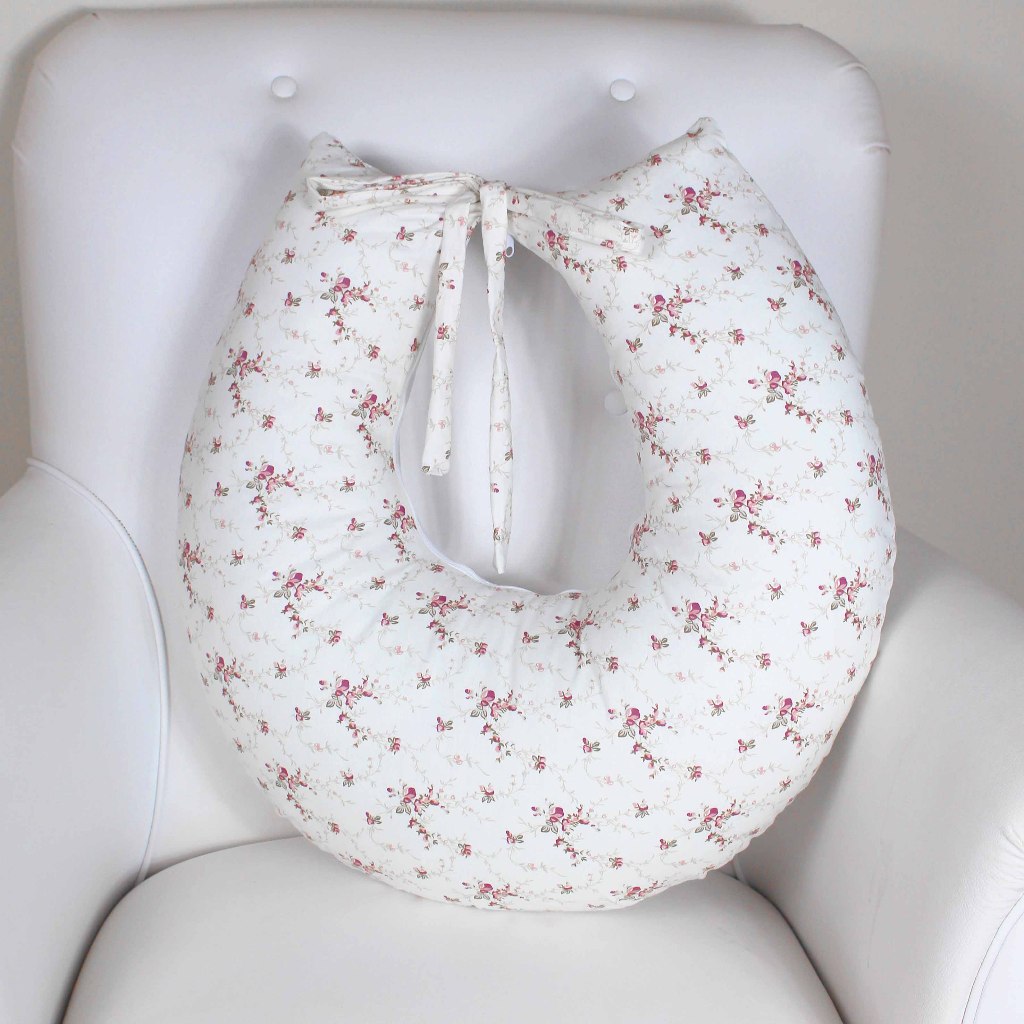 Almofada de Amamentação Ergonômica para Mamãe e Bebê – Apoio para Braços e Coluna, Mais Conforto na Mamada, Capa Removív