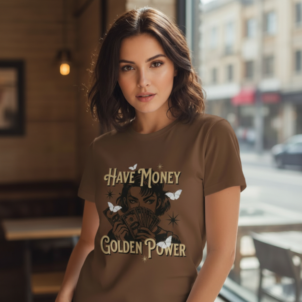 Camiseta “HAVE MONEY” Camisa Estilo Moderno Unissex Algodão Estilosa em Oferta na Shopee