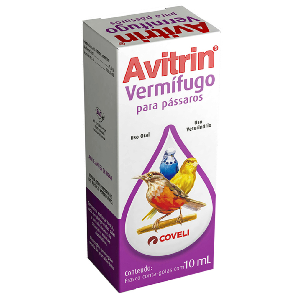 Vermífugo Aves e Pássaros Avitrin Mebendazol Amplo Espectro e Respiratório 10ml em Oferta na Shopee