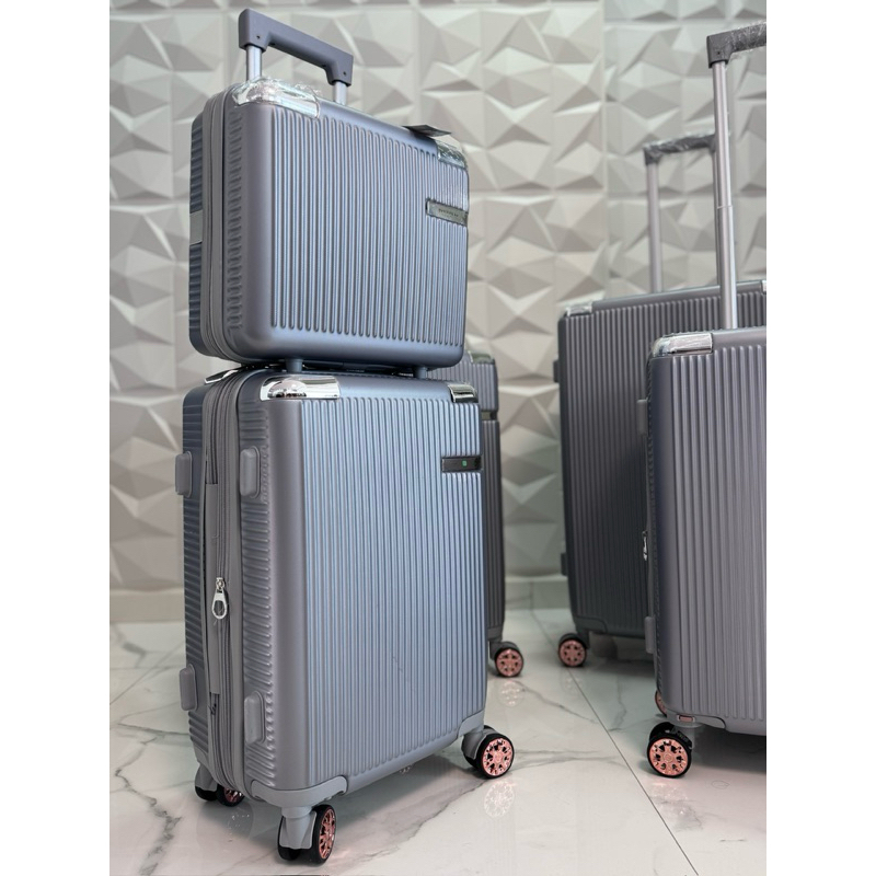 Mala De Viagem/Bordo 10KG 55x35x25cm Expansível-Ziper Dupla 4 Roda Gira 360 Grau Removível/leve no avião em Oferta na Shopee