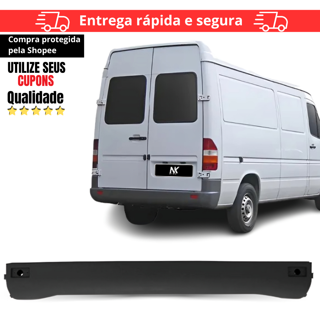 Parachoque Traseiro Sprinter 1995 1996 1997 1998 1999 2000 2001 2002 2003 04 05 06 07 08 09 10 2011